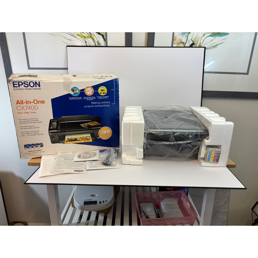 Epson Stylus CX7400 All-in-One Inkjet Printer Scanner Copier Black C11C689201